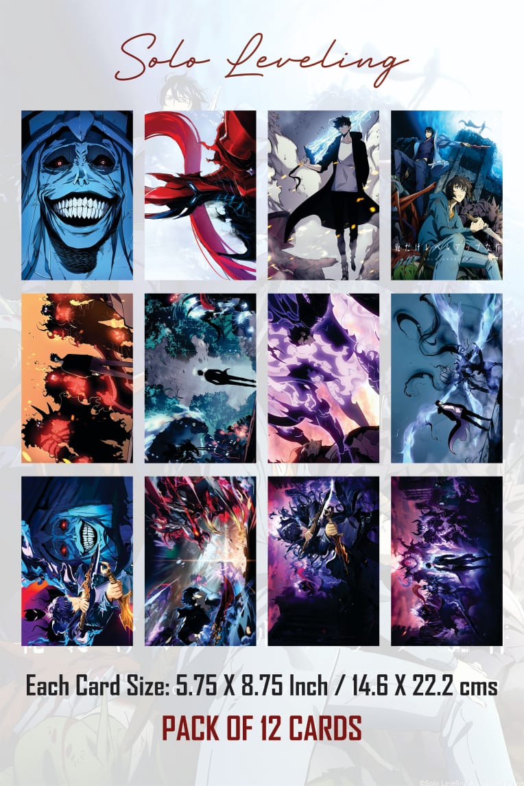 Solo Leveling 2 small size paper poster pack of 12 (eff price 68/pkt) Pack of 3 packet