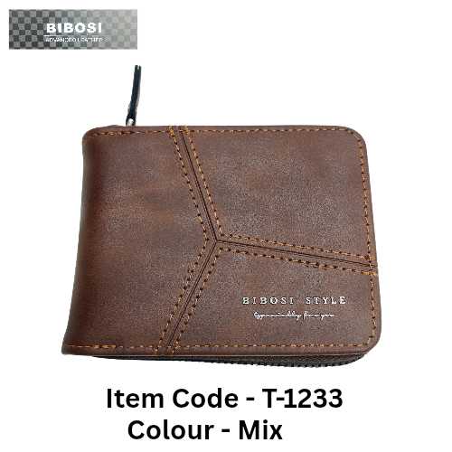 Men's Leather Wallet (Mix Colour) (Item-T-1233)