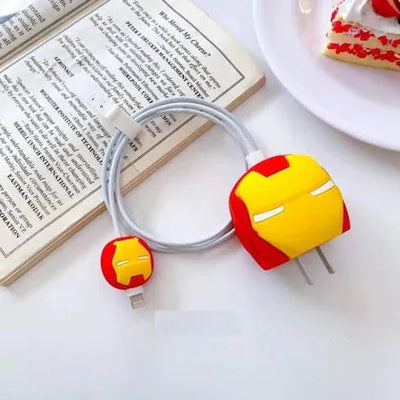3 pcs- Iroon Man 20W Iphone Silicone Charger Cover (Net Price 65)