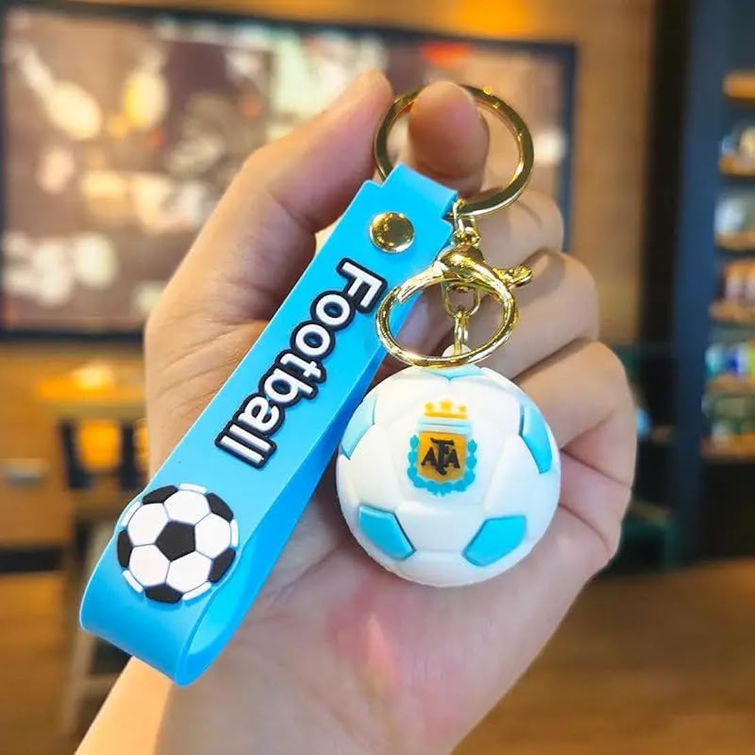 Messi Argentina Football rubber keychain pack of 3 (eff price 40)