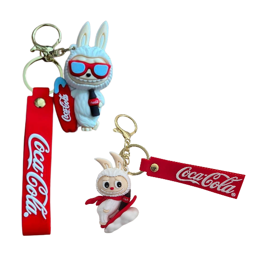 New Coke Labubu Rubber Keychain Pack of 3 (eff price 37)