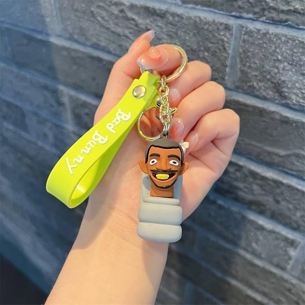 New Bad Bunny Rubber Keychain Pack of 3 (eff price 37)