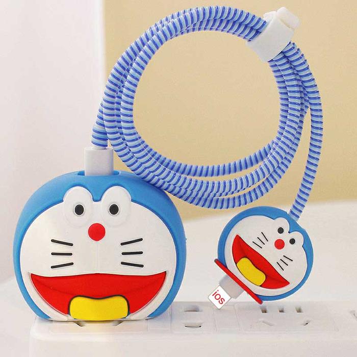 3 pcs- Doraman 20W Iphone Silicone Charger Cover (Net Price 65)