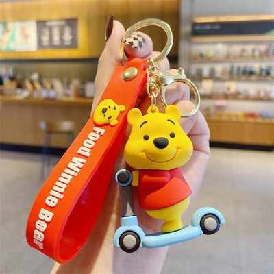 New Wini Puh on Skate Rubber Keychain Pack of 3 (eff price 35)