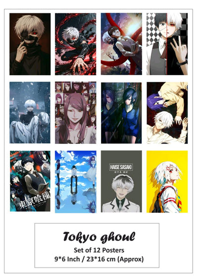 Tokyo ghoul paper poster small size pack of 12 ( eff price 68 / 3 packet )