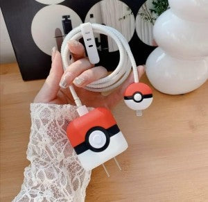 3 pcs- Pokimon 20W Iphone Silicone Charger Cover (Net Price 65)
