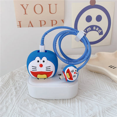 3 pcs- Doraman 20W Iphone Silicone Charger Cover (Net Price 65)