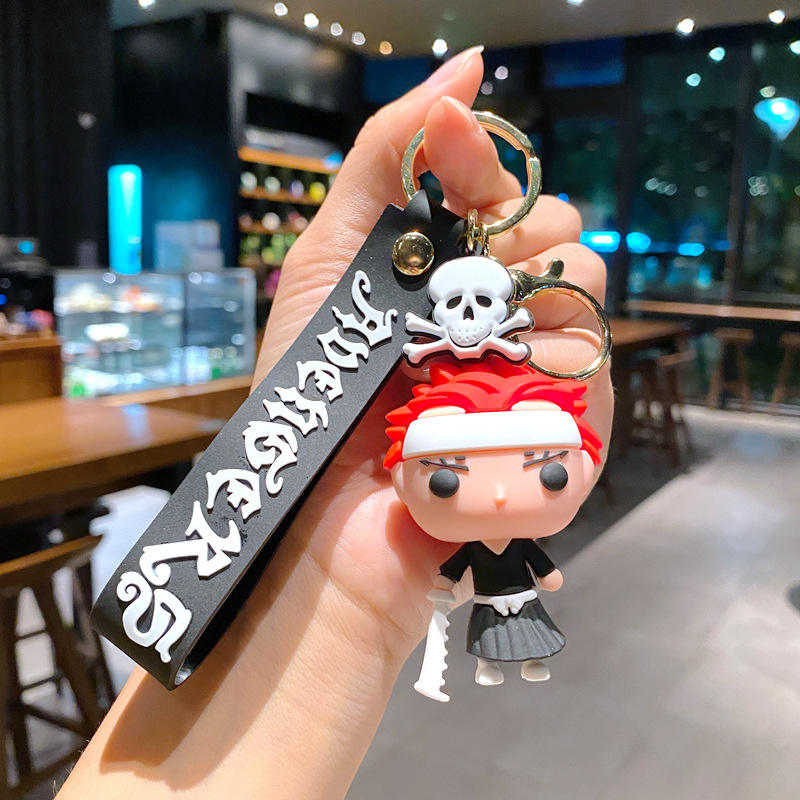 New Bleech Red Hair Rubber Keychain Pack of 3 (eff price 37)