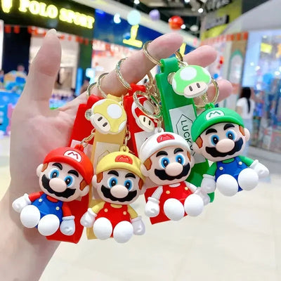 New Mario Sitting Rubber Keychain Pack of 3 (eff price 35)