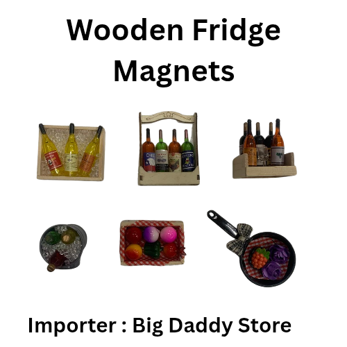 Wooden fridge magnet mix design pack of 10 (eff price 38)