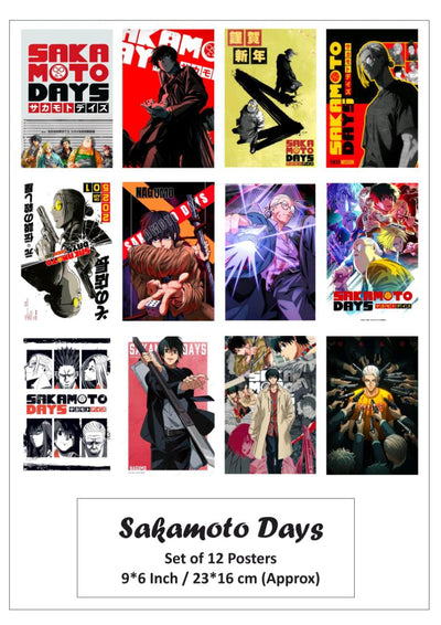 Sakamoto Days small size paper poster pack of 12 ( eff price - 68 / 3 packet )