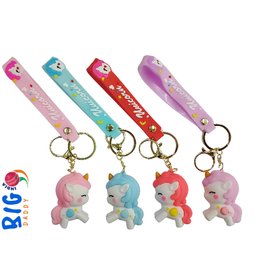 New Unicorn Mix Color rubber keychain pack of 3 (eff price 40)