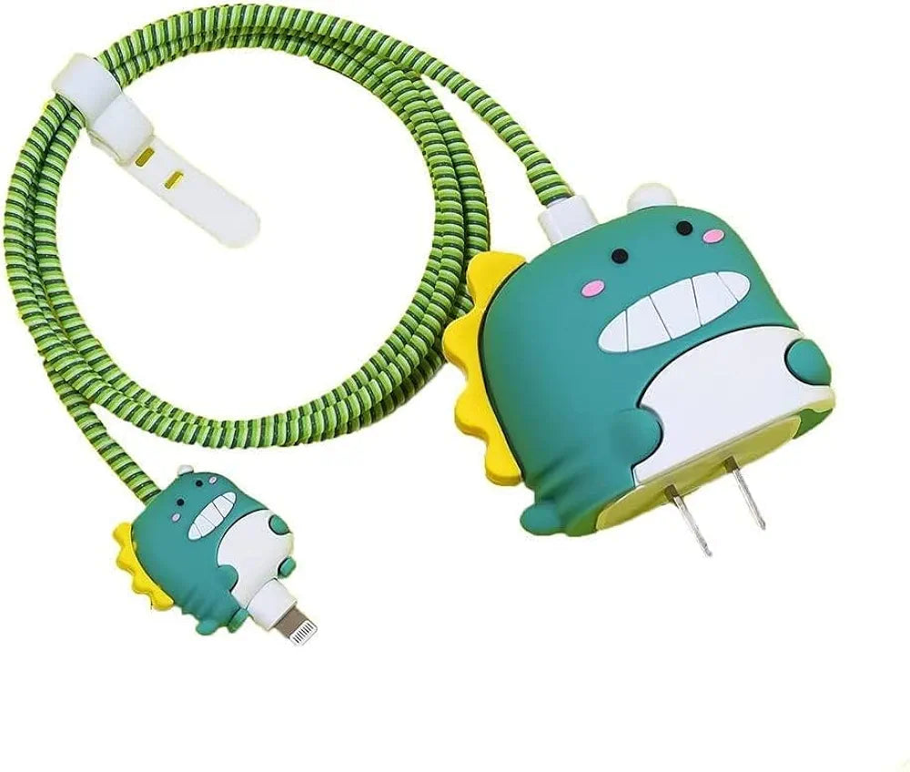 3 pcs- Dinasaur 20W Iphone Silicone Charger Cover (Net Price 65)