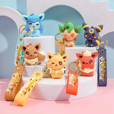 New Pokimon eveee Rubber Keychain Pack of 3 (eff price 35)