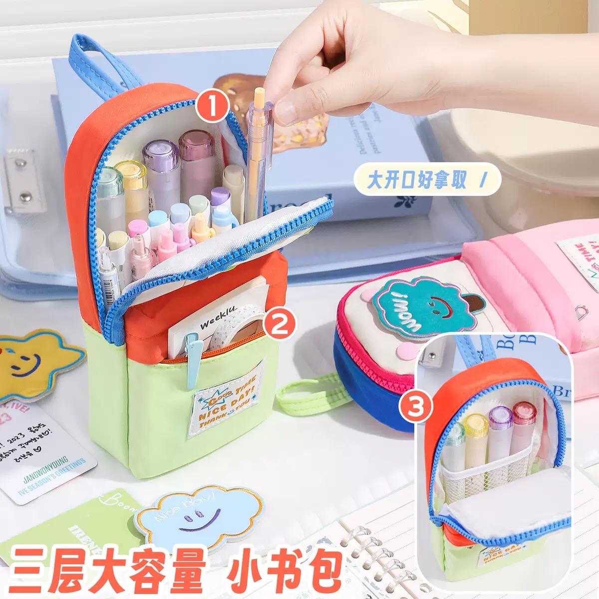 Blister lucky pets pencil pouch with double zipp