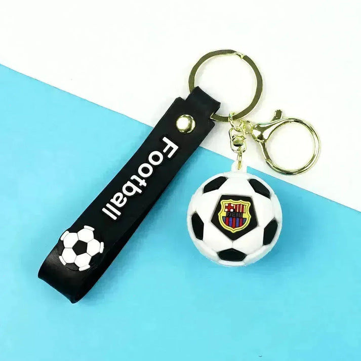 New FCB Wht/Blk Football rubber keychain pack of 3 (eff price 40)