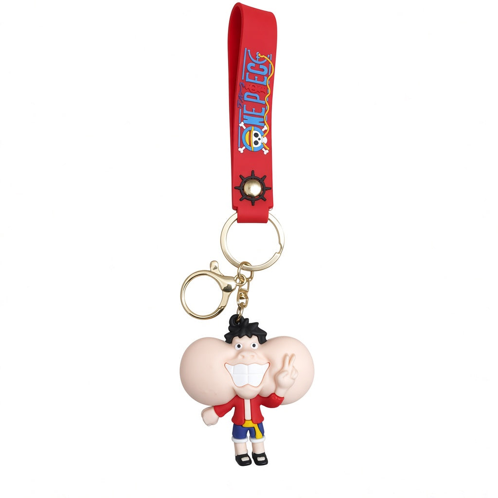 3pcs - big mouth luffy Rubber keychain (eff price 35)