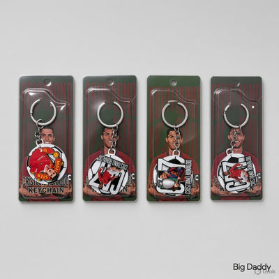 Ronaldo mix design Rotating keychain ( Pack of 10 ) net price - 45