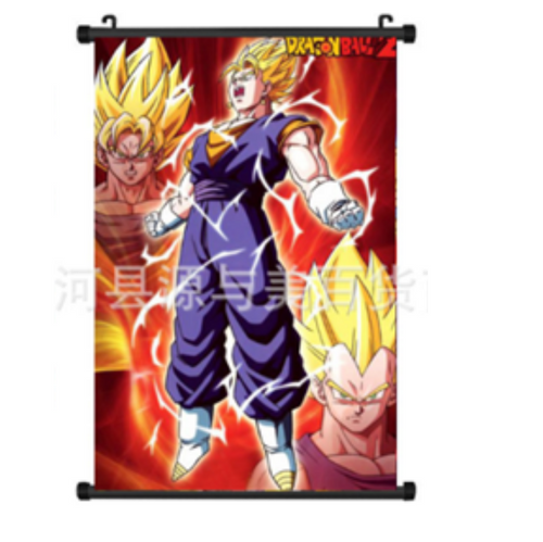 wall scroll three face vegeta
