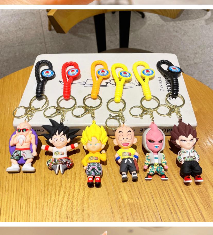 Dbz new series mix design rubber keychain