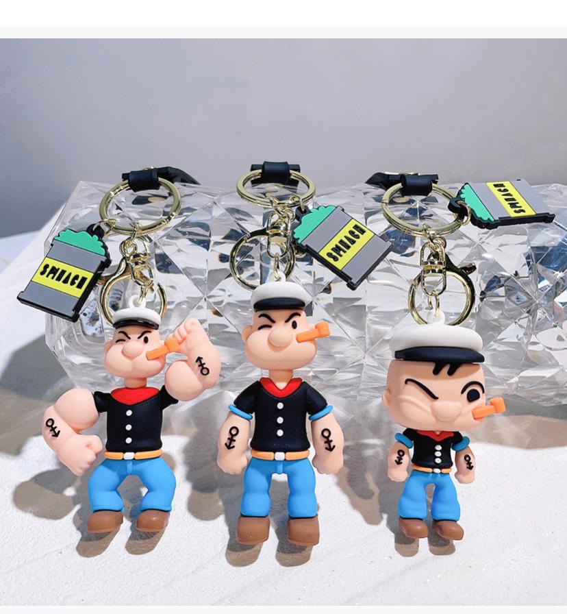 New Popeye Rubber keychain Pack of 3 (eff price 37)