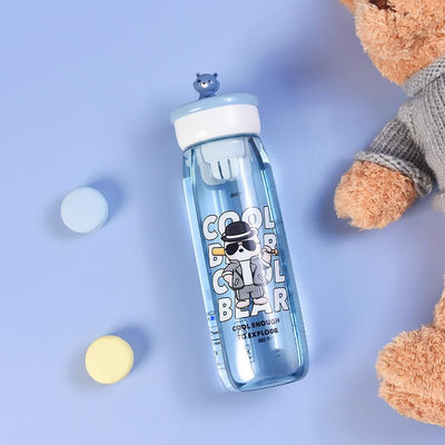 Cool bear water bottle with bear on top