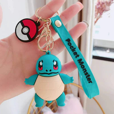 New Pokimon Blue Turtle Rubber Keychain Pack of 3 (eff price 37)