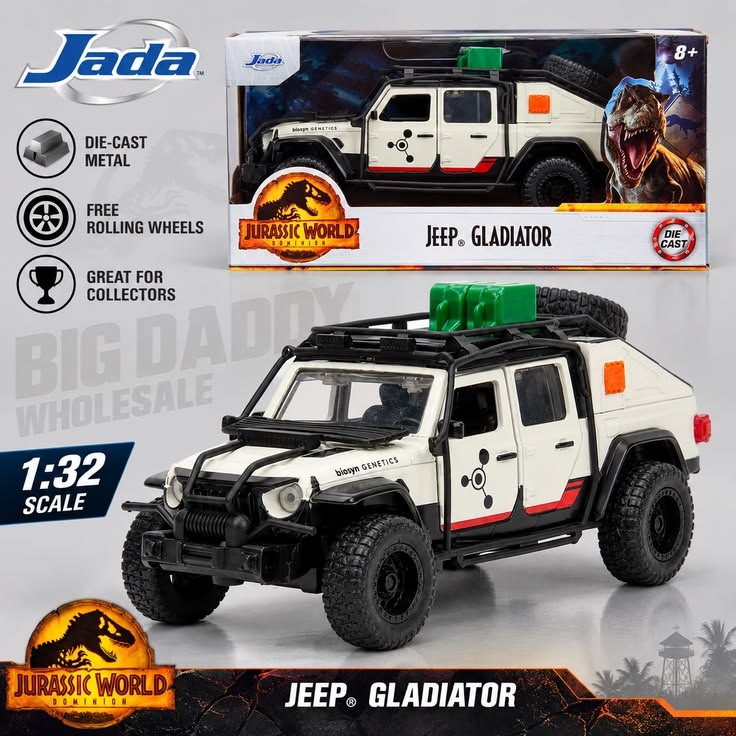 Jada Toys Jurassic Park 2020 Jeep Gladiator 1:32 Die-Cast Car