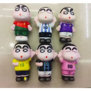 12pcs shinychan footballers squeze - net price 60