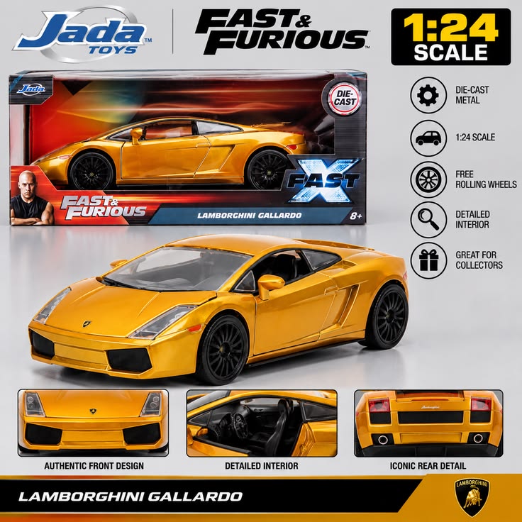Jada Toys Fast & Furious Lamborghini Gallardo 1:24 Die-Cast Car