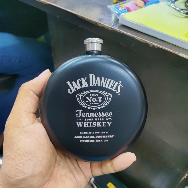 new style round JD hip flask 8oz