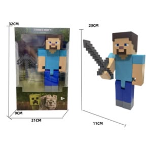 MyCraft CREEPER model 10 inch (23CM) Minecraft, soft rubber, joint mobility B