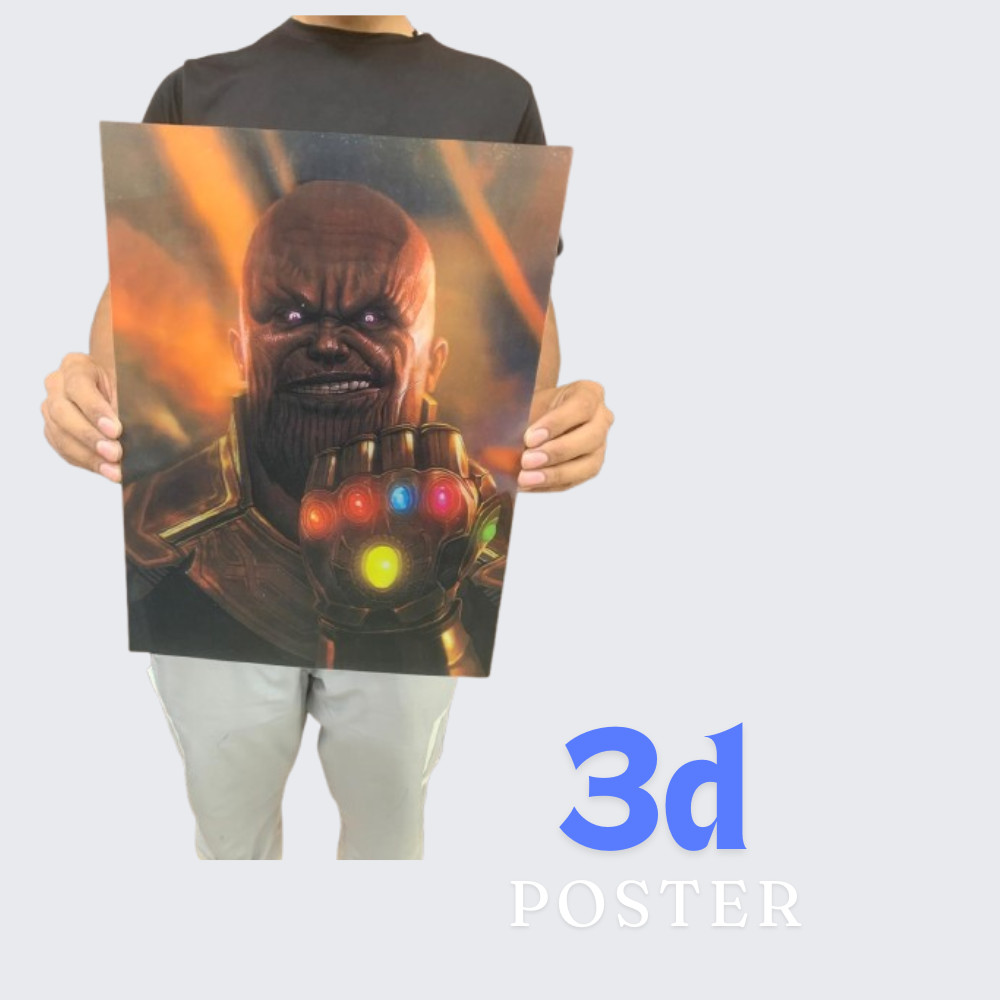 2pcs-Thanos 3d poster net price  105 rs