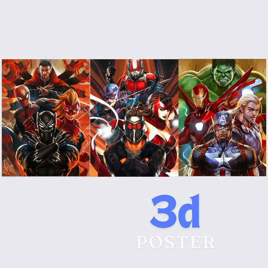 2pcs-captain emrica 3d poster net price  105