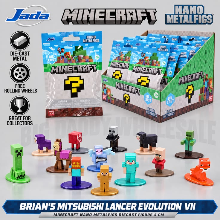 24pc - Jada Toys Minecraft Mini Figure Pack W6 net price 239