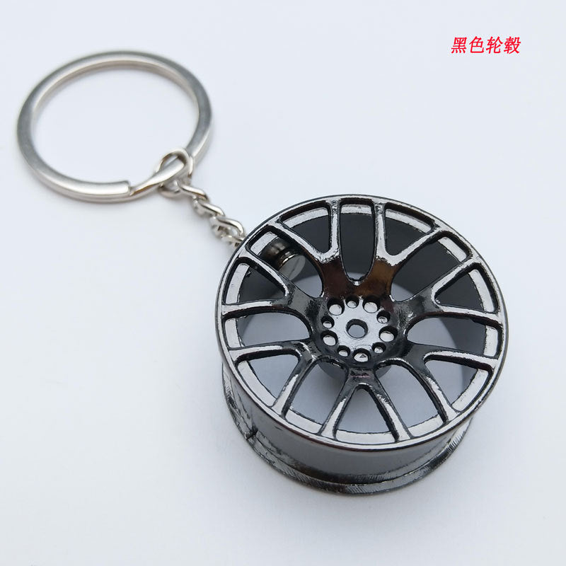 Alloy Wheel Black Keychain Set of 6 ( eff price 26 )