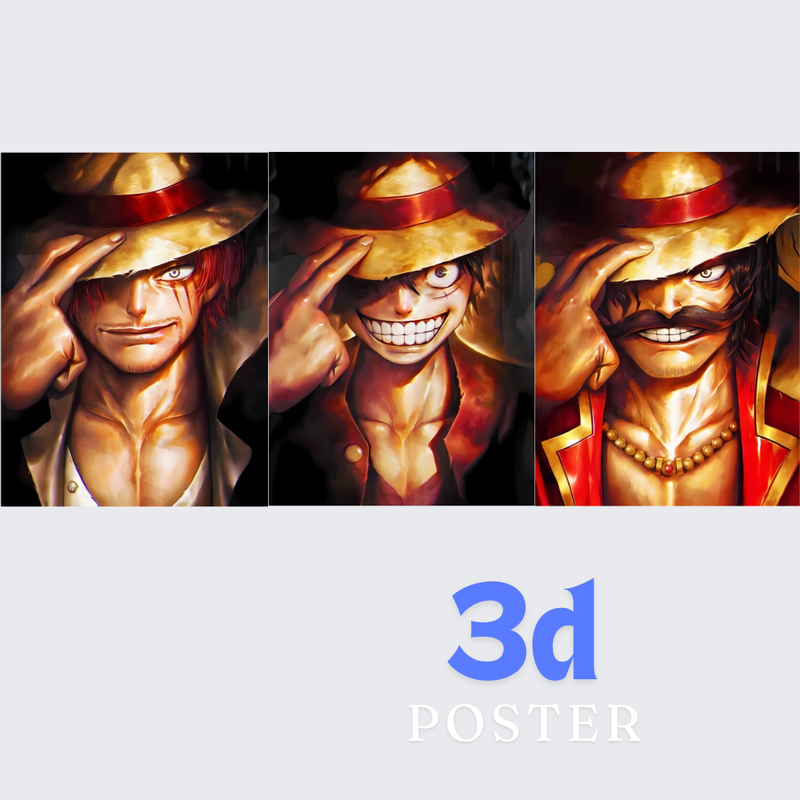 2pcs-Luffy Hat 3d poster net price  105