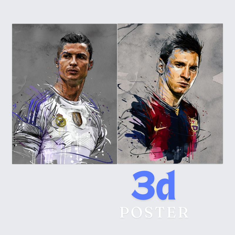 2pcs-Boss Messi 3d poster net price  105