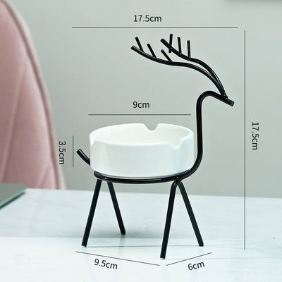 Deer Ashtray Black color