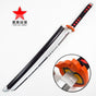 Tanjiro Fire silver blade White katana 104cm fully assembled