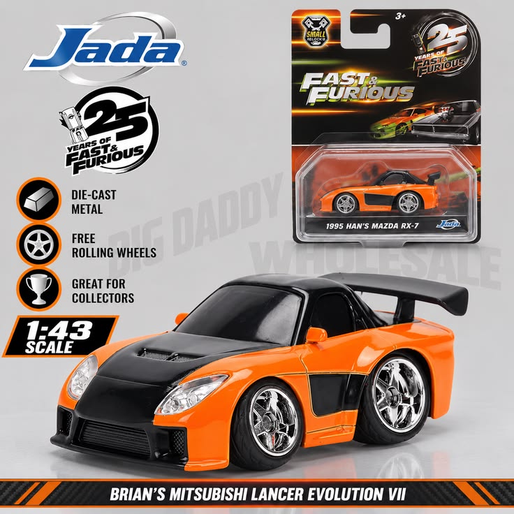 Jada Toys Fast & Furious 1995 Mazda RX-7 Han 1:43 Die-Cast Car