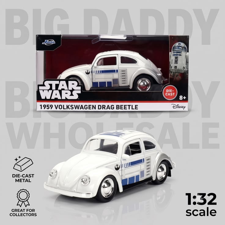 Jada Toys Star Wars 1959 Volkswagen Beetle 1:32 Die-Cast Car