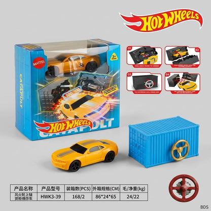 Toy Car with Blue Launcher Storage Container