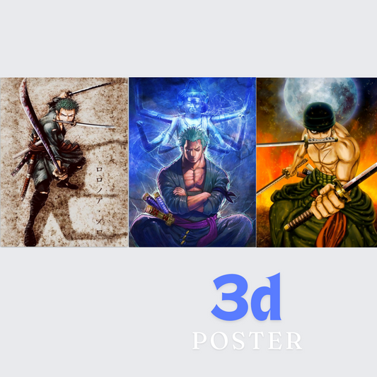 2pcs-ZoroKing 3d poster net price  105