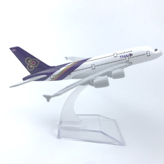 THAI A380 16 CM MODEL PLANE METAL ALLOY