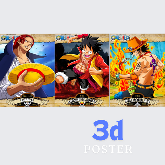 2pcs-One Peice 3d poster net price  105