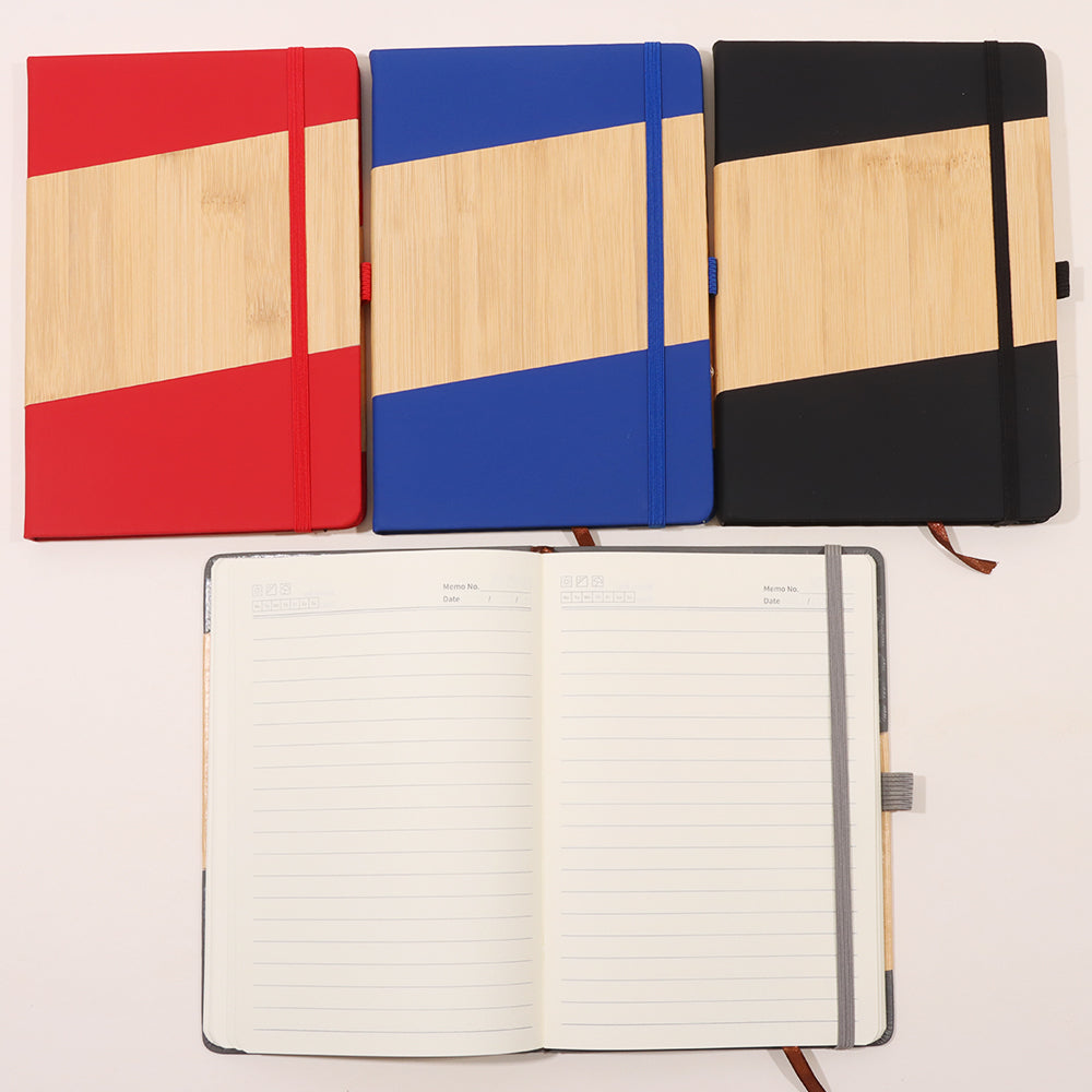 2pcs- A5 size Stylish leather + wooden strap diary (Net price -110)