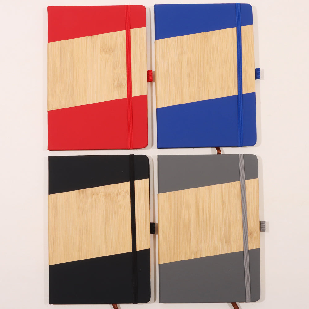 2pcs- A5 size Stylish leather + wooden strap diary (Net price -110)