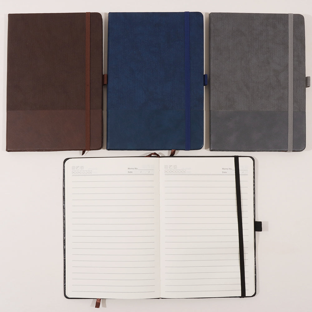 2pcs Simple A5 Size Diary With Elastic Lock PU Leather Net Price 1 2pcs-simple-a5-size-diary-with-elastic-lock-pu-leather-net-price-1