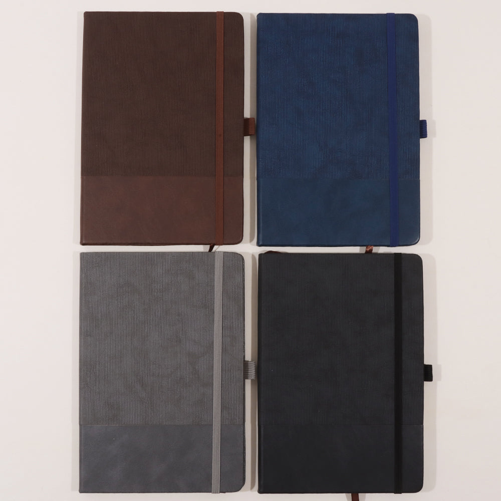 2pcs - Simple A5 size diary with Elastic Lock PU Leather (Net price -110)